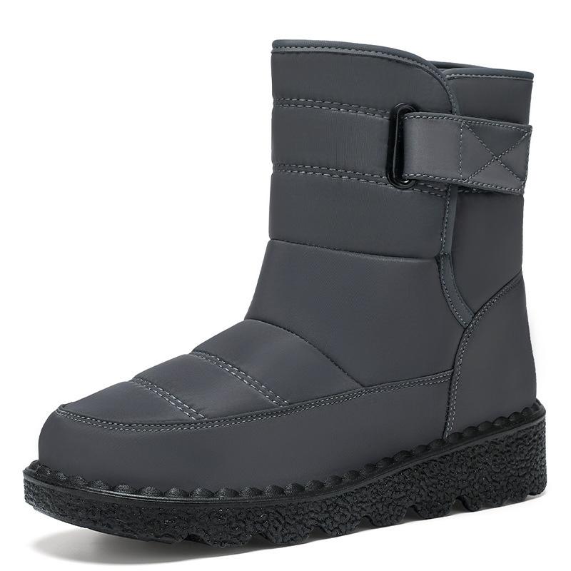 New Large-sized Long Boots Warm Fleece and Thickened Cotton Shoes Snow Boots