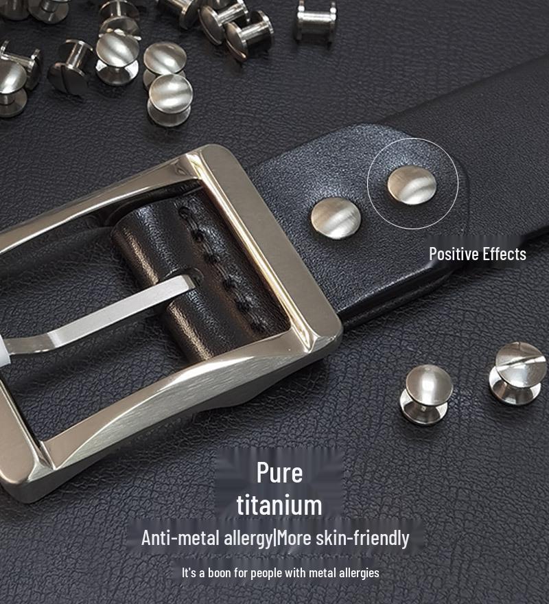 Pure Titanium Small Screws & 9x6mm Pin Belt Buckles - Rust-Resistant Accessory