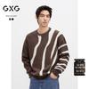 GXG Men's Striped Crew Neck Sweater
