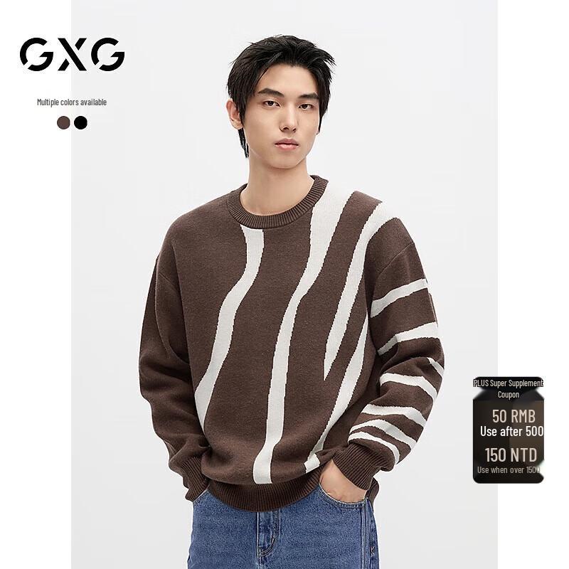 

GXG Men s Striped Crew Neck Sweater M