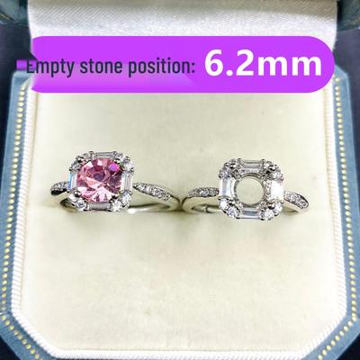 Inel pătrat brut de 6,2 mm cu bază rotundă ascuțită pentru montură diamant Huazi DIY – Elegant și de înaltă clasă