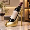 High Heel Wine Bottle Stand, Decorative Open-Front Display Accent for a Dining Table, Sideboard, or Wine Cabinet