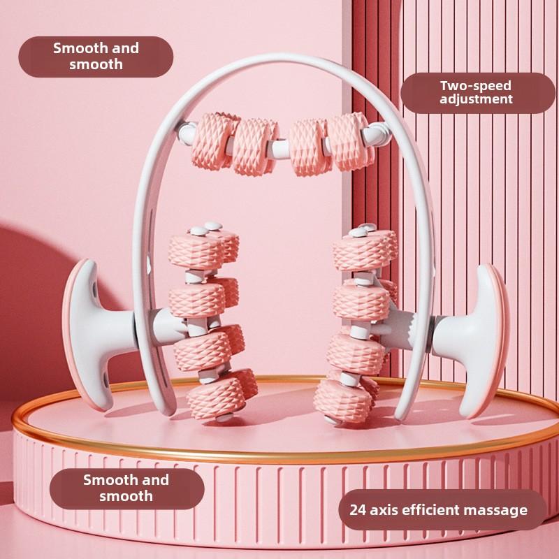 Double row detachable 24 wheel leg massager,adjustable elasticity,leg slimming,used for muscle relaxation and leg beauty massage