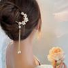 Metal Pearl Hairpin U-shaped U-shaped Hairpin New Pearl Pendant HairClip  Women Girl