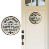 2D Flat Metal Retro Tin Painting Background Wall Mounted Hanging Painting, No Rope,