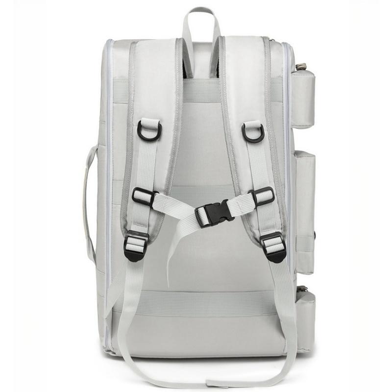 Trendy Waterproof Nylon Travel Backpack Long-distance Touring Business Trip Luggage Bag Detachable Handheld Strap College Student Computer Schoolbag