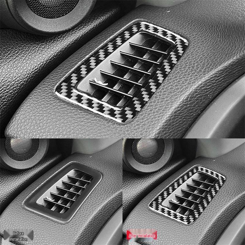 Carbon Fiber Dashboard Air Vent Trim Stickers for 2013-2016 Honda Accord