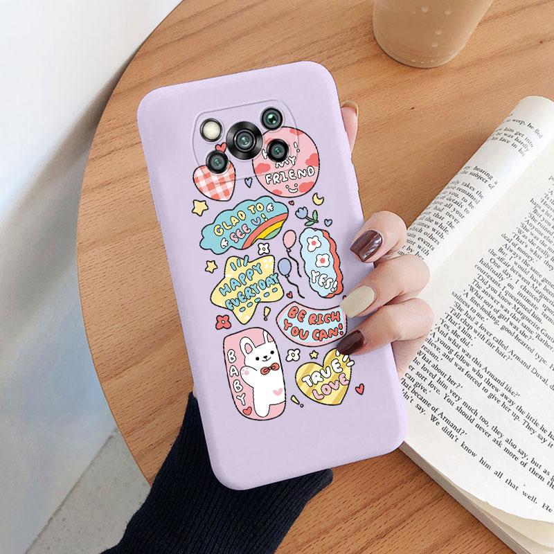 For Poco X3 Pro PocoX3 NFC Cover Cute Flower Phone Case For Xiaomi Poco X3 X 3 Fashion Dinosaur Silicone Bumper Soft TPU Coque