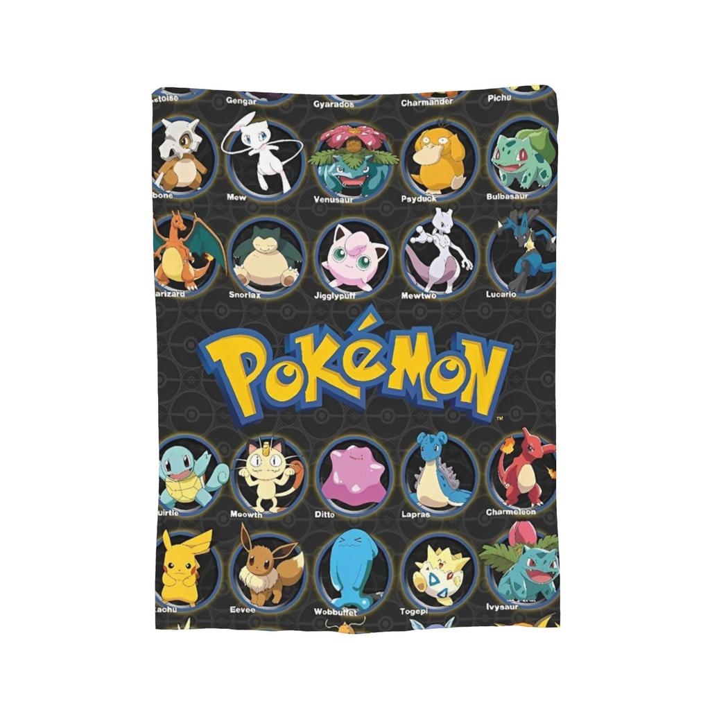Pokemoned Coral Fleece Plush Throw Blankets Charmander Charmeleon Charizard Blanket for Bedding Couch Warm Plush Thin Quilt,