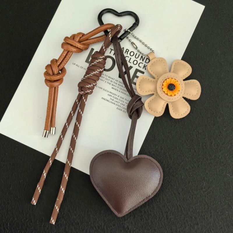 Faux Leather Floral Mini Backpack Hanging Handbag Pendant Bag Pendant Bags Accessories CLE