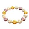 Retro Strong Light Round High Quality Artificial Crystal Pearl Maillard Bracelet Bracelet.