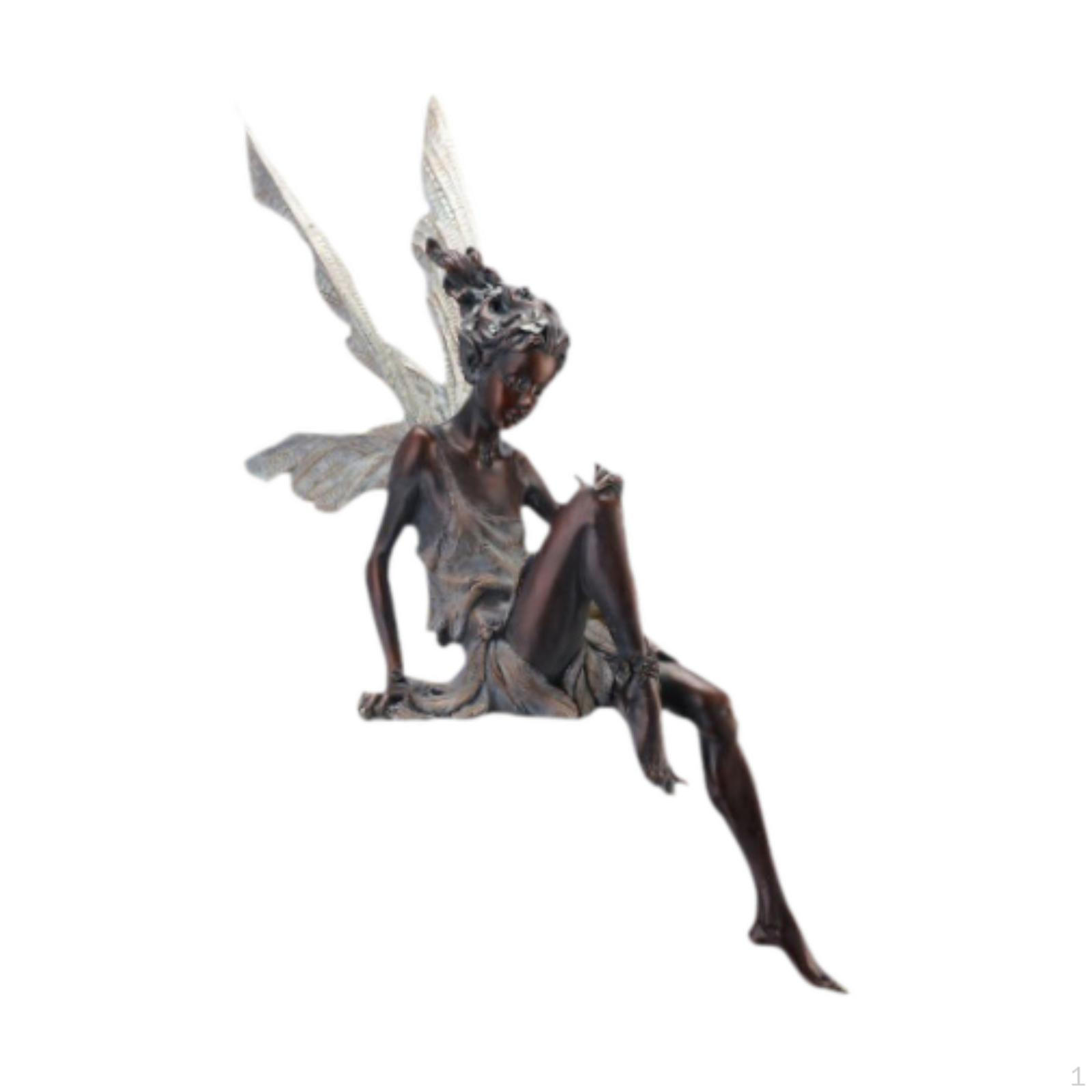 

Статуэтка феи, фигурка ангела, украшение ручной работы из смолы, декор для сада, офиса, спальни кофейный