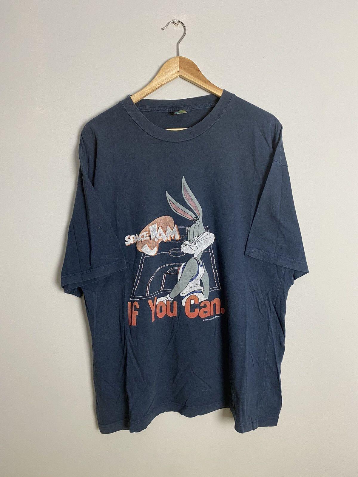 Vintage 1997 Space Jam Bugs Bunny If You Can Tshirt Tee Unisex T-Shirt XL