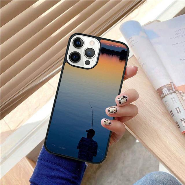Fishing Lake Sunset Phone Case For iPhone 17 Air 15 16 Cover  14 11 13 Pro Max 12 Plus Max Cover Coque
