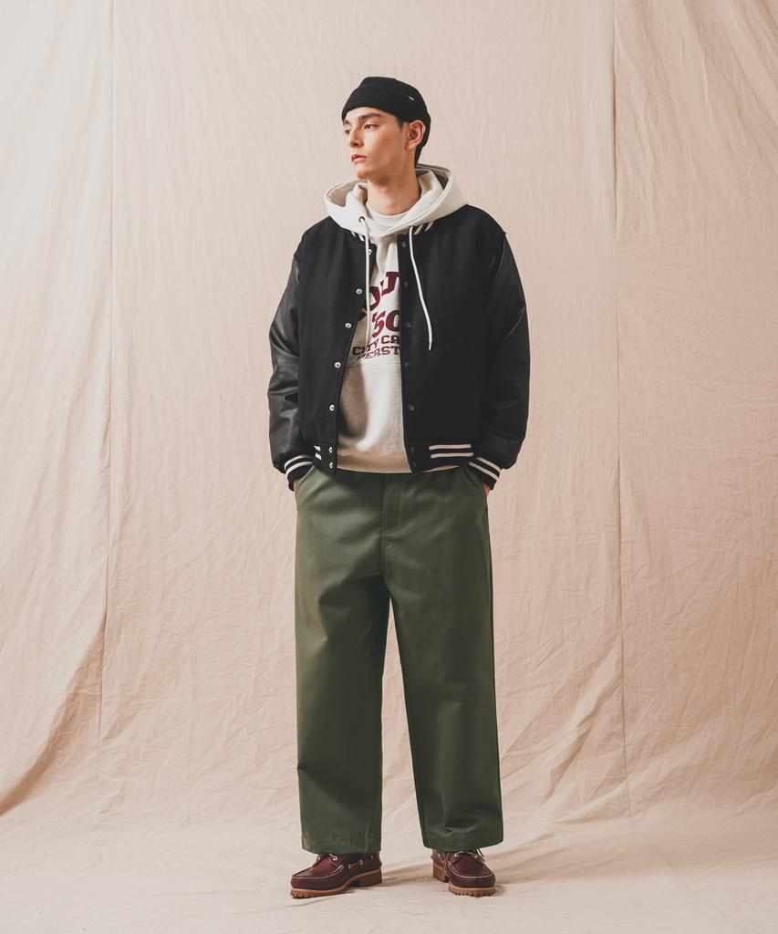 PERSTEP Mix Wide Chino Pants Khaki Julp4687