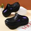 Summer new women's two-color hole shoes platform non-slip wear-resistant fashion outdoor beach bag head mop