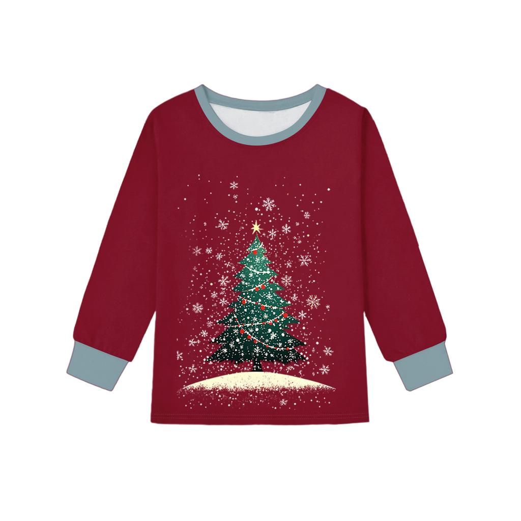 Children's Fashion Suit Skirt Round Neck Long Sleeve Top Pants