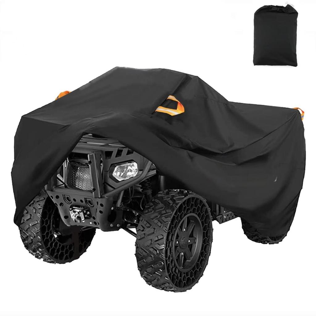 Waterproof UV Protective ATV Cover for Outdoor Use - Black Dustproof Beach Buggy Cover