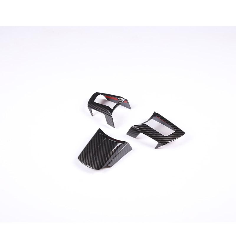 For Mazda MX-5 NC 2009-2014 ABS Carbon Fiber Car Steering Wheel Button Decorative Frame Sticker Car Interior Accessories