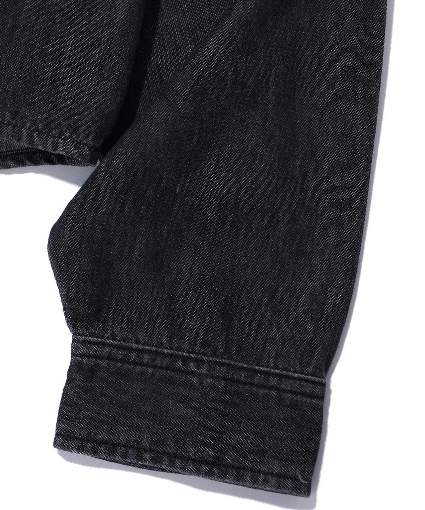 DISTN9NE Pocket Denim Long Sleeve Shirt Black (Lo3Yf684-076)