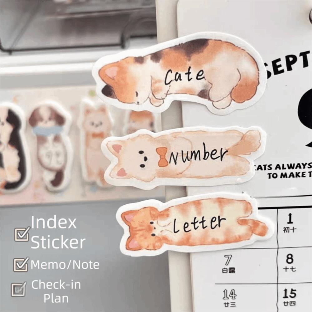 Cartoon Animal Sticky Notes Note Mark Memo Pads New Cat Index Tabs  School Stationery