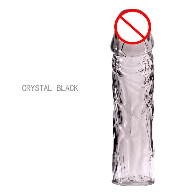 Crystal Penis Sleeve Prezervative reutilizabile pentru bărbați Mărirea penisului Extensor de penis Produse erotice intime Produse pentru adulți Sex Shop
