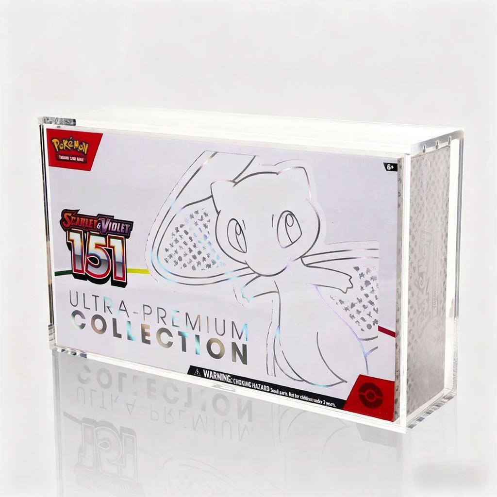 Customized Acrylic Display Box for Pokemon Eevee Trading Card Storage Case Waterproof Dustproof UV Shield N52 Magnet Gift Holder