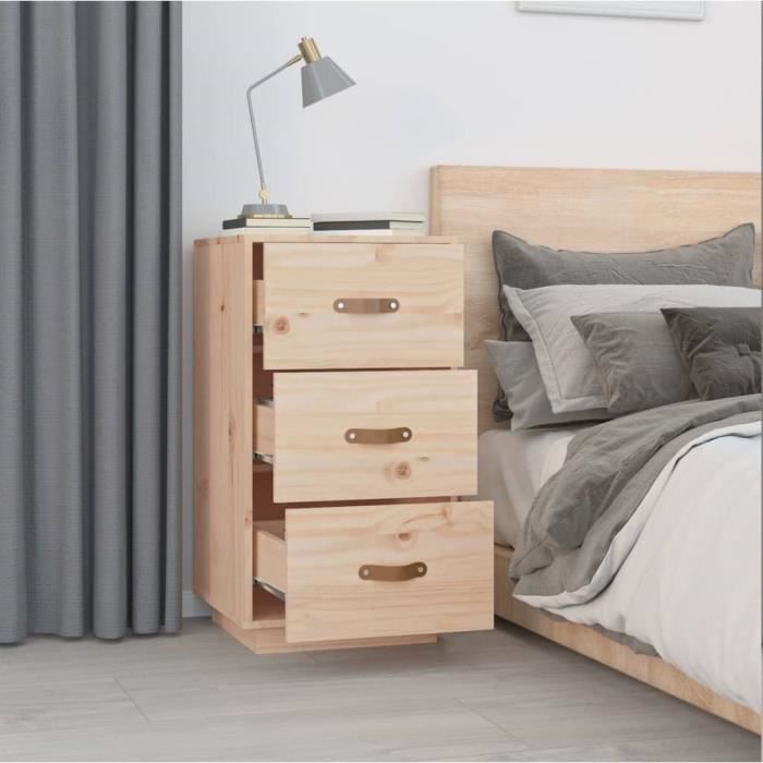 VidaXL Table de chevet 40x40x75 cm Bois de pin solide818335