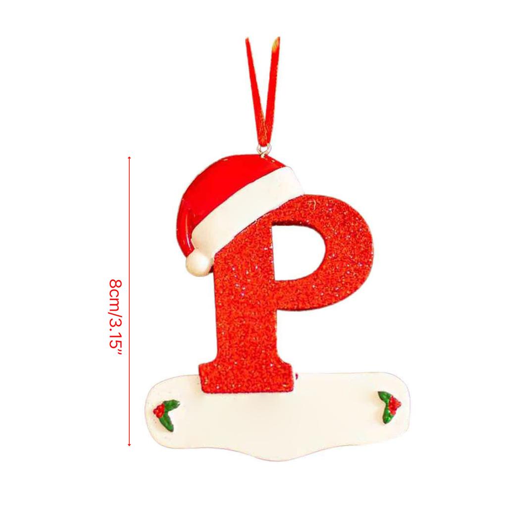 Creative Christmas Tree Decorations Unique Acrylic 26 Letters Alphabet Shaped Hanging Ornaments for Home and Car