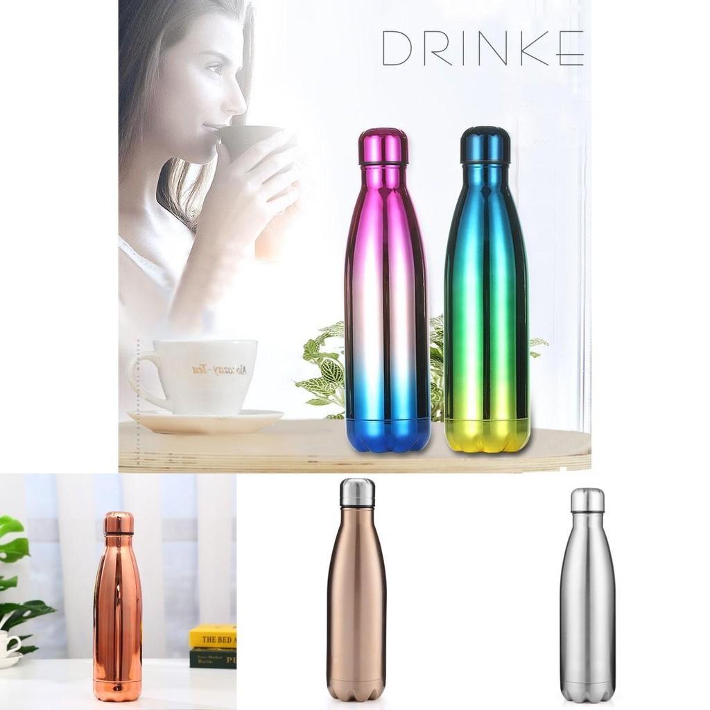 Insulated 500ml Stainless Steel Water Bottle Flask For Hot Or Cold Beverages