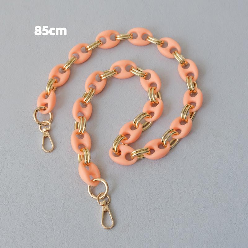 New Fashion Woman Bag Accessory Detachable Candy Matte Acrylic Chain Cute Acrylic Luxury Strap Women Bag Shoulder Handle Chain