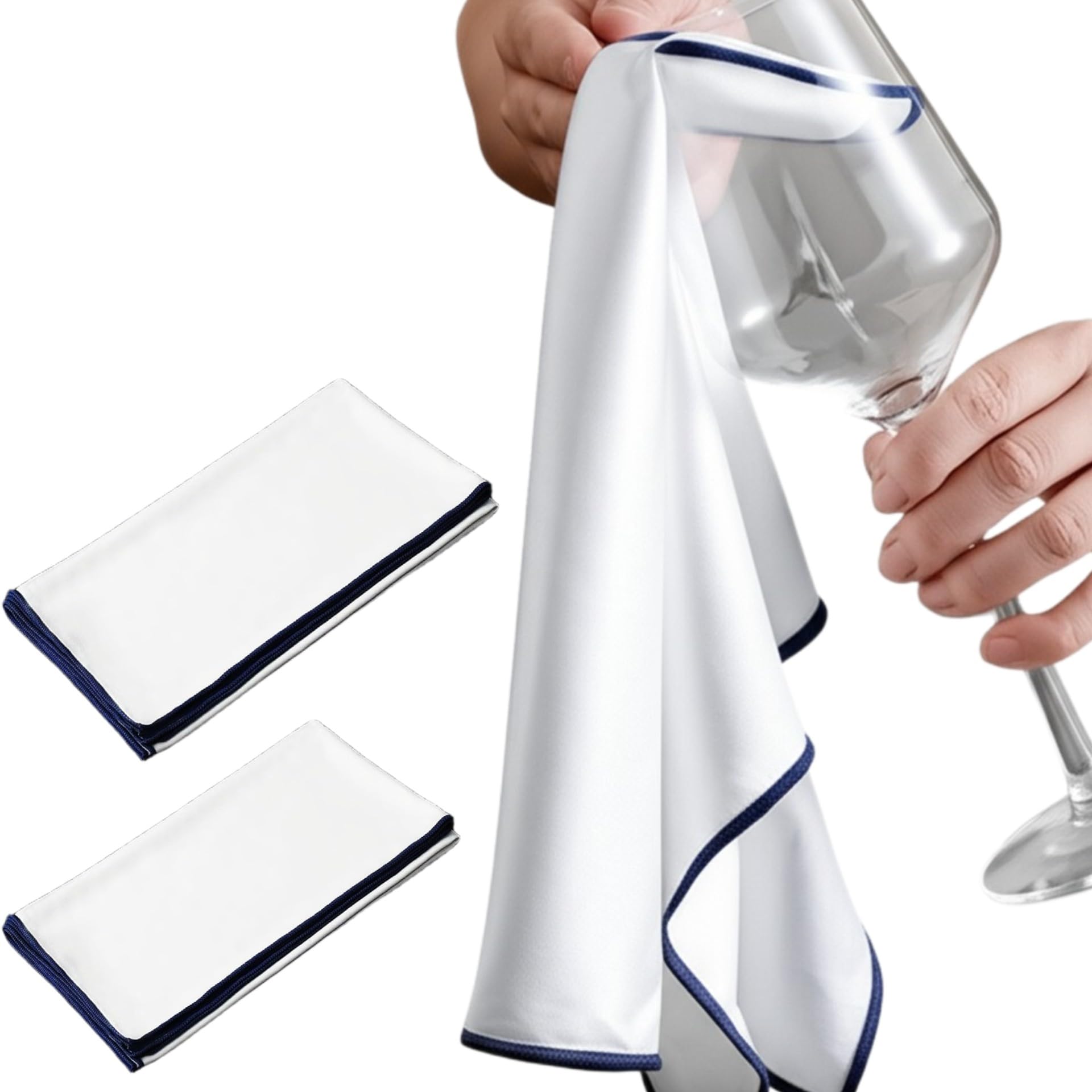 

RYOHIN Салфетка для протирки стекла для вина воды стакана для виски без льда отпечатков пальцев масляной пленки 46 x 60 Набор из 3 Лабораторный. Бармены, Стаканы, Микрофибра, синий