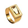 Self-defense Ring Opening Adjustable Individually Wrapped Titanium Steel Ring Fashion Gold Ring Original Non-fading