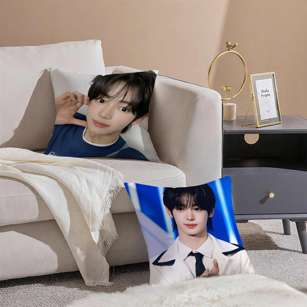 KPOP Boy of HHANJIN Singers Cushion Cover Pillowcase Short Plush Invisible zipper Room Sofa Cushion Cover