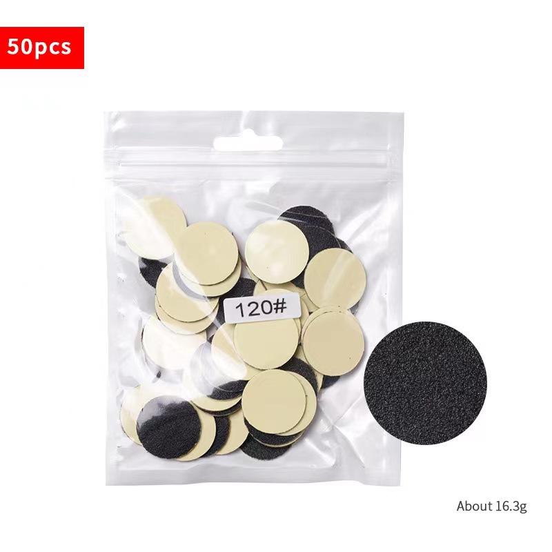 50/Pcs White Sanding Paper Pedicure Foot Care Tools 15Mm 20Mm 25Mm 35Mm Nail Drill Bit Disk Disc Salon Calluse Replaceable