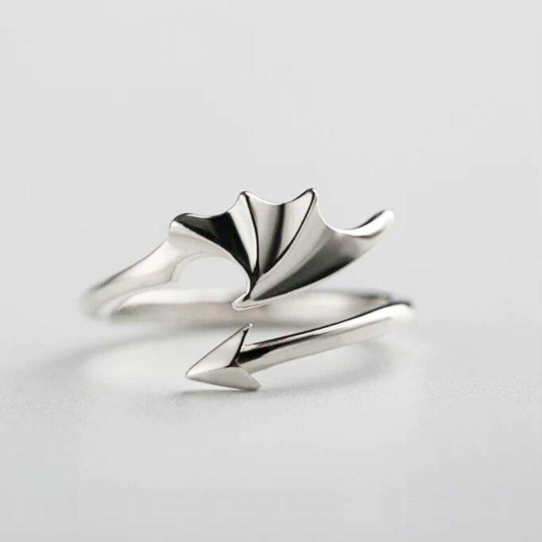 

Ретро Ангел Демон Парные Кольца Винтаж Серебряный Цвет Панк Хип-Хоп Крыло Перо Открытое Кольцо Мода Мужчины Женщины Ювелирные Изделия Партии C1