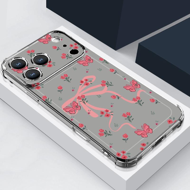 Cartoon Bear Pattern Phone Case For iPhone 17e 17 16 15 Pro Max 14 13 Pro 16 Shockproof Clear Soft Card Slot Pocket Back Cover
