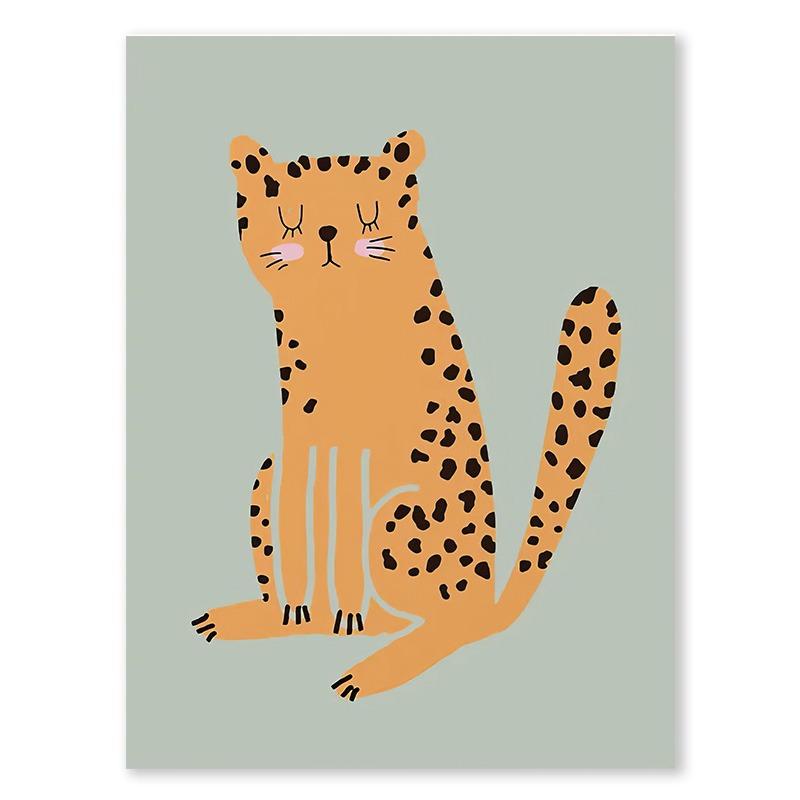 

Детские кавайные гусиные леопардовые медведи вишня бабочка настенные художественные постеры скандинавские картины на холсте и принты настенные картины декор детской комнаты 21cm×30cm NoFrame