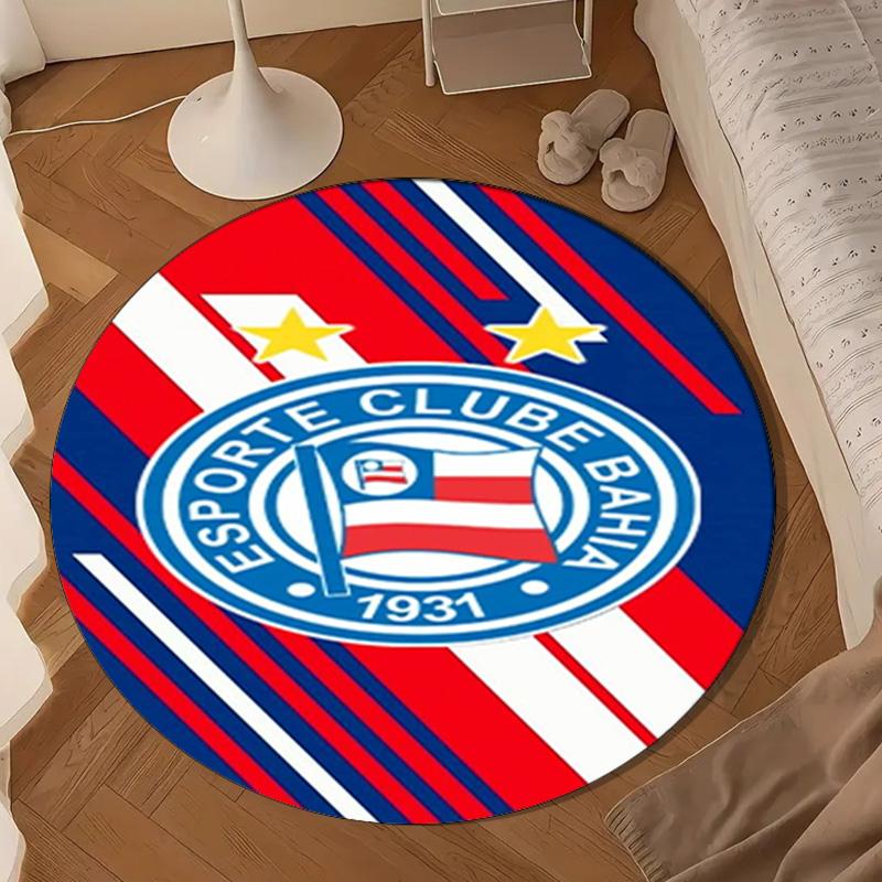 Football Club Emblem Round Rug for Livingroom,Bedroom, Palyroom, Chair Rug, Area Rug, Circle Carpet, Large Size Fan Christmas Gift