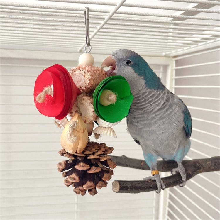 Small Bird Chew Resistances Beaks Grinding Toy Parakeets Chew Molar Hangable Toy