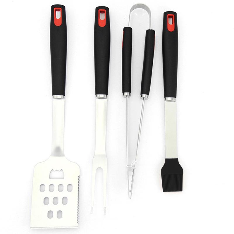 Stainless Steel BBQ Tool Set with PP Handles - Outdoor & Household Use