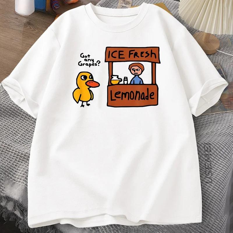 

Got Any Grapes T Shirt Funy Cute Duck Song Tshirt Casual Summer Unisex Women Oneck T Shirts Casual Coton Short Sleeve Tees S