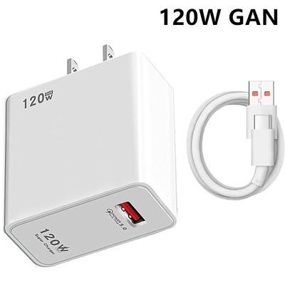 120W GaN Charger USB Type C Quick Charge 5.0 4.0 3.0 Fast Charging Adapter For iPhone 14 13 Pro Xiaomi Samsung  Realme