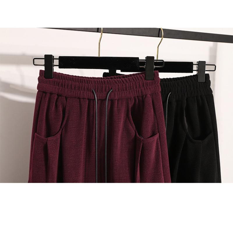 Dimanaf 2024 Autumn Winter Plus Size Long Women Skirts Solid A-Line Oversize Lady Elegant High Waist New Skirts