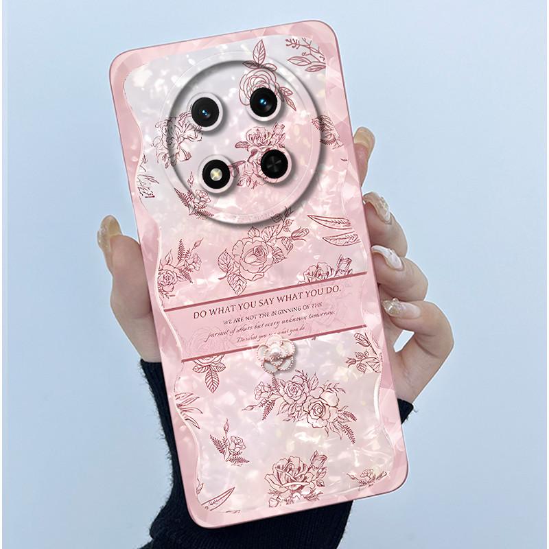 For Honor X9C 2024 Case Simplicity Flower Liquid Soft Silicone Back Cover for HonorX9c X 9C Phone Funda Magic7 Lite Bumper Shell