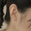 926 Sterling Silver Pavé Zircon Butterfly Mini Stud Earrings for Women Exquisite Simple Jewelry Accessories