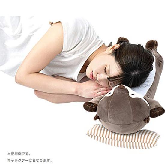 Livheart Premium Sleepy Animals Cool Pillow, Calico Cat Yuzu (approx. 56cm long), Cool to the Touch, 88603-10