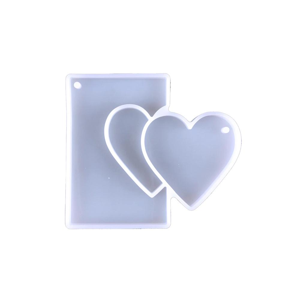 Create Unique Heart-shaped Crystal Keychain Pendant Resin Mold Epoxy Resin Mould Casting Jewelry Making Mold Decoration