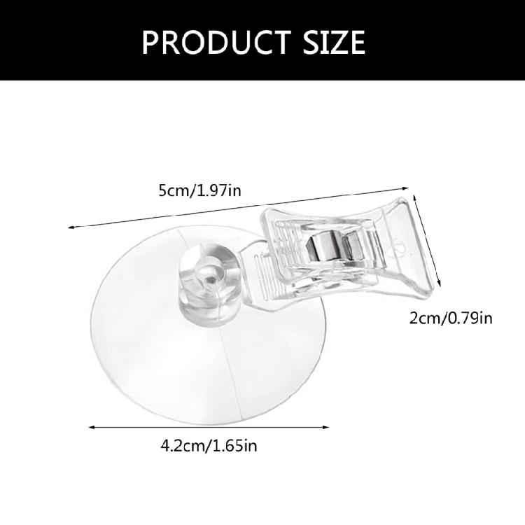8 Stück Transparente Saugnapfhaken mit Klemmen Modeaccessoire Tragbar für Zuhause Badezimmer Fenster und Auslagen Täglicher Gebrauch
