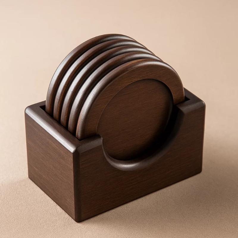 Leere Holz 6 Stück/Set Tischsets Untersetzer Tee Kaffee Tasse Pad Dekor Langlebig Hitzebeständig Runde Getränkeunterlage Schüssel Haus Teekannenhalter